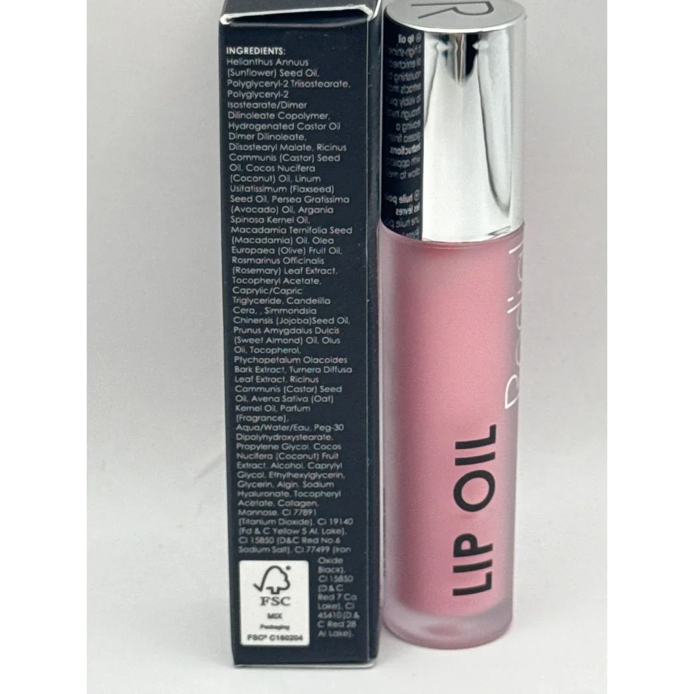 Rodial Lip Oil With Collagen Hydrating Plumping Natural Oils Soft Pink Shade NIB